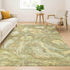 8' X 10' Gold And Beige Abstract Washable Area Rug With UV Protection