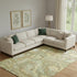 8' X 10' Gold And Beige Abstract Washable Area Rug With UV Protection