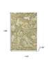 9' X 12' Gold And Beige Abstract Washable Area Rug With UV Protection