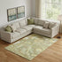 9' X 12' Gold And Beige Abstract Washable Area Rug With UV Protection