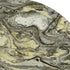 8' Pewter And Gold Abstract Washable Round Rug With UV Protection