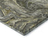 8' Pewter And Gold Abstract Washable Round Rug With UV Protection
