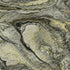 8' Pewter And Gold Abstract Washable Round Rug With UV Protection