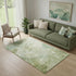 5' X 8' Sage And Beige Abstract Washable Area Rug With UV Protection