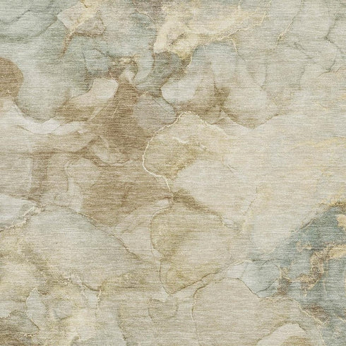 8' X 10' Beige And Ivory Abstract Washable Area Rug With UV Protection