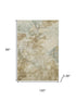 8' X 10' Beige And Ivory Abstract Washable Area Rug With UV Protection