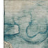 5' X 8' Brown And Teal Abstract Washable Area Rug With UV Protection