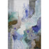 5' X 8' Brown And Teal Abstract Washable Area Rug With UV Protection
