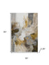 5' X 8' Coffee And Ivory Abstract Washable Area Rug With UV Protection