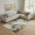 8' X 10' Coffee And Ivory Abstract Washable Area Rug With UV Protection