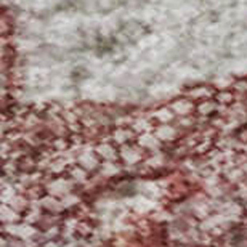 8' X 10' Pink And Ivory Abstract Washable Area Rug With UV Protection