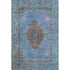 5' X 8' Blue And Rust Medallion Washable Area Rug With UV Protection