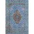 8' X 10' Blue And Rust Medallion Washable Area Rug With UV Protection