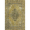 5' X 8' Wheat And Gray Medallion Washable Area Rug With UV Protection