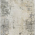8' X 10' Pewter And Ivory Abstract Washable Area Rug With UV Protection