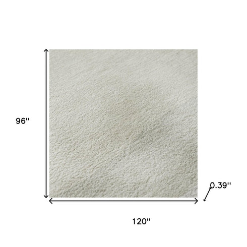 8' X 10' Wheat And Ivory Striped Washable Area Rug With UV Protection