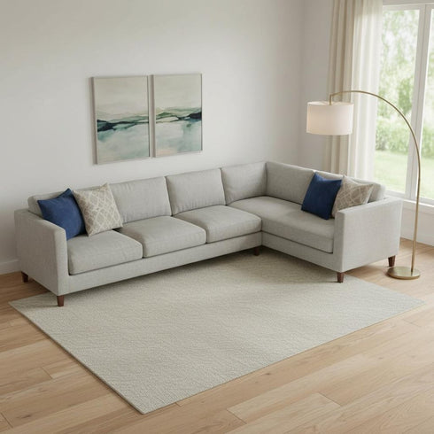8' X 10' Wheat And Ivory Striped Washable Area Rug With UV Protection