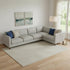 8' X 10' Wheat And Ivory Striped Washable Area Rug With UV Protection