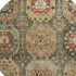 8' Sage And Copper Medallion Washable Round Rug With UV Protection