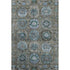 5' X 8' Brown And Blue Medallion Washable Area Rug With UV Protection