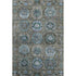 8' X 10' Brown And Blue Medallion Washable Area Rug With UV Protection