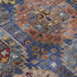 8' Denim Blue And Merlot Medallion Washable Round Rug With UV Protection