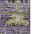 8' X 10' Eggplant And Green Medallion Washable Area Rug With UV Protection