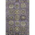 9' X 12' Eggplant And Green Medallion Washable Area Rug With UV Protection