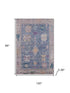 8' X 10' Blue And Purple Oriental Washable Area Rug With UV Protection