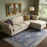 8' X 10' Blue And Purple Oriental Washable Area Rug With UV Protection