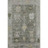 5' X 8' Pewter And Gray Oriental Washable Area Rug With UV Protection