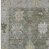 5' X 8' Pewter And Gray Oriental Washable Area Rug With UV Protection