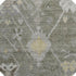 8' Pewter And Gray Oriental Washable Round Rug With UV Protection