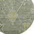8' Sage And Beige Oriental Washable Round Rug With UV Protection