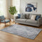 5' X 8' Blue And Purple Geometric Washable Area Rug With UV Protection