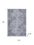 8' X 10' Blue And Purple Geometric Washable Area Rug With UV Protection