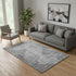 5' X 8' Gray And Silver Geometric Washable Area Rug With UV Protection