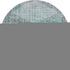8' Teal And Gray Geometric Washable Round Rug With UV Protection