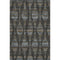 8' X 10' Coffee And Gray Striped Washable Area Rug With UV Protection