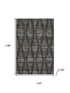 9' X 12' Coffee And Gray Striped Washable Area Rug With UV Protection