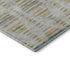 5' X 8' Ivory And Gold Striped Washable Area Rug With UV Protection