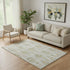 5' X 8' Ivory And Gold Striped Washable Area Rug With UV Protection