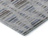 5' X 8' Light Taupe And Blue Striped Washable Area Rug With UV Protection