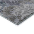 5' X 8' Blue And Silver Floral Washable Area Rug With UV Protection