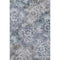 8' X 10' Blue And Silver Floral Washable Area Rug With UV Protection