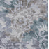 8' X 10' Blue And Silver Floral Washable Area Rug With UV Protection
