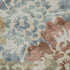 5' X 8' Rust And Blue Floral Washable Area Rug With UV Protection