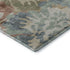 5' X 8' Rust And Blue Floral Washable Area Rug With UV Protection