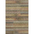 5' X 8' Brown And Gold Striped Washable Area Rug With UV Protection