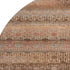 8' Copper And Rust Striped Washable Round Rug With UV Protection